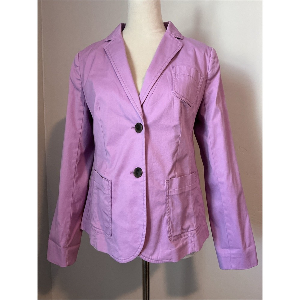 Talbots Petites Cotton Blend Lavender Blazer/Suit Jacket Sz 4